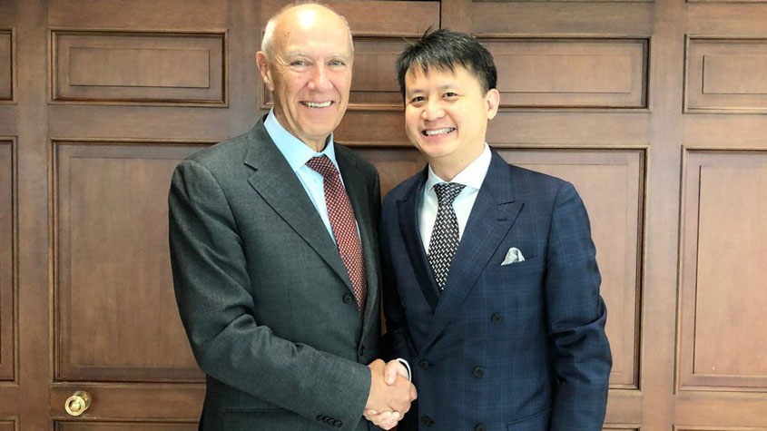 Photo of WIPO Director General Francis Gurry and Daren Tang